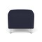 Lesro Siena Lounge Reception 1 Seat Bench, Brushed Steel, OH Navy Upholstery SN1001 - alternate 1